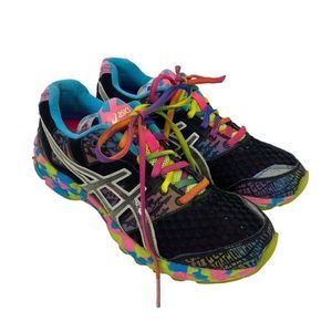 Asics Gel Noosa Tri 8 T356N Running Shoes Size 6.5 Black Confetti Sneakers
